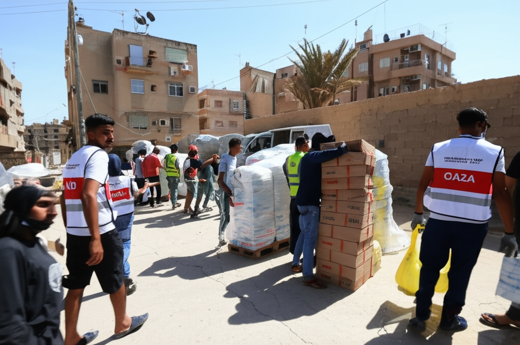 Humanitarian aid workers in Gaza